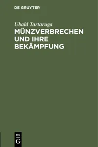 Münzverbrechen und ihre Bekämpfung_cover