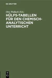 Hülfs-Tabellen für den chemisch-analytischen Unterricht_cover