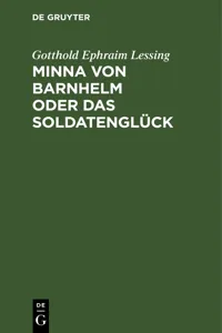 Minna von Barnhelm oder das Soldatenglück_cover