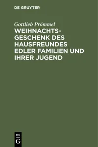 Weihnachtsgeschenk des Hausfreundes edler Familien und ihrer Jugend_cover