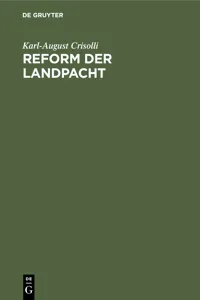 Reform der Landpacht_cover