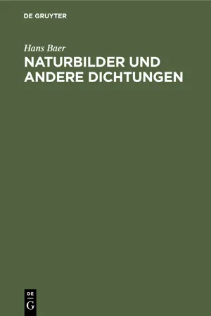 Naturbilder und andere Dichtungen