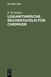 Logarithmische Rechentafeln für Chemiker_cover