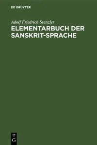 Elementarbuch der Sanskrit-Sprache_cover