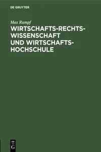 Wirtschafts-Rechts-Wissenschaft und Wirtschafts-Hochschule_cover