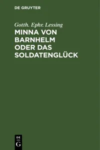 Minna von Barnhelm oder das Soldatenglück_cover