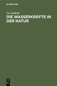 Die Wasserkräfte in der Natur_cover