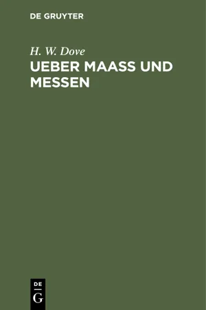 Ueber Maass und Messen