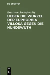 Ueber die Wurzel der Euphorbia villosa gegen die Hundswuth_cover