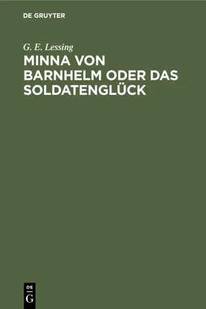 Minna von Barnhelm oder das Soldatenglück