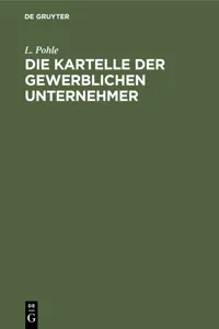 Die Kartelle der gewerblichen Unternehmer_cover