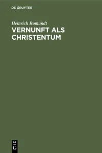 Vernunft als Christentum_cover