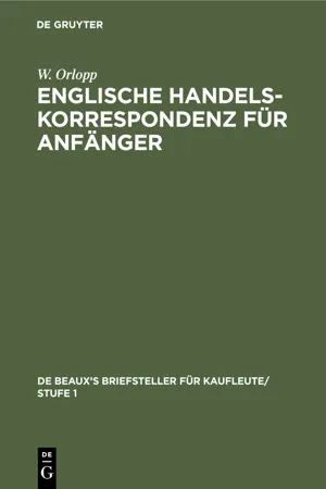 Englische Handelskorrespondenz für Anfänger