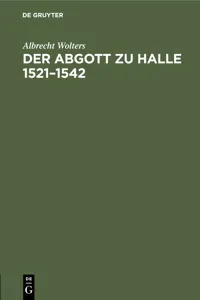 Der Abgott zu Halle 1521–1542_cover