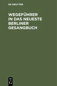 Wegeführer in das neueste Berliner Gesangbuch_cover