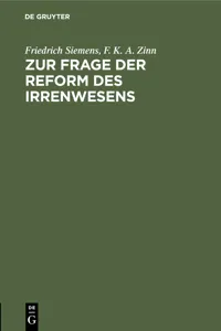 Zur Frage der Reform des Irrenwesens_cover