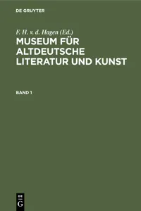 Museum für altdeutsche Literatur und Kunst. Band 1_cover