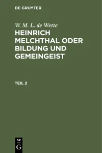 W. M. L. de Wette: Heinrich Melchthal oder Bildung und Gemeingeist. Teil 2_cover