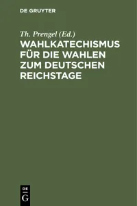Wahlkatechismus für die Wahlen zum Deutschen Reichstage_cover