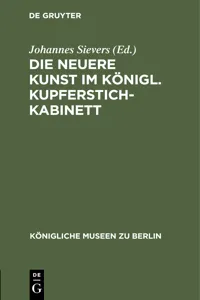 Die neuere Kunst im Königl. Kupferstichkabinett_cover