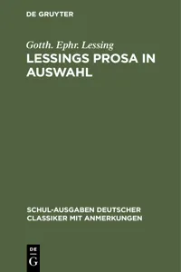 Lessings Prosa in Auswahl_cover