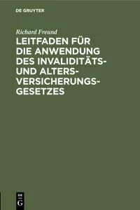 Leitfaden für die Anwendung des Invaliditäts- und Altersversicherungsgesetzes_cover