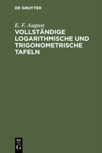 Vollständige logarithmische und trigonometrische TAFELN_cover