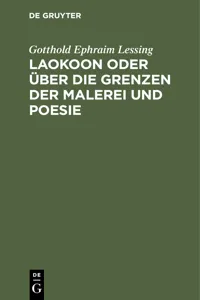 Laokoon oder über die Grenzen der Malerei und Poesie_cover