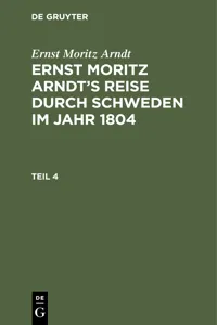 Ernst Moritz Arndt: Ernst Moritz Arndt's Reise durch Schweden im Jahr 1804. Teil 4_cover