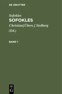 Sofokles: Sofokles. Band 1_cover