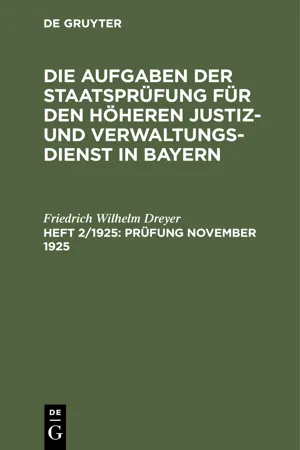 Prüfung November 1925