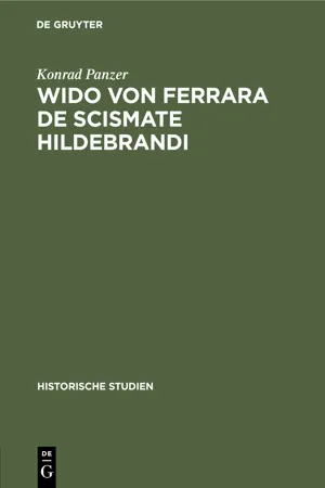 Wido von Ferrara De Scismate Hildebrandi