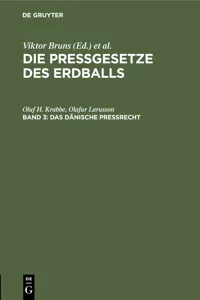 Das dänische Preßrecht_cover