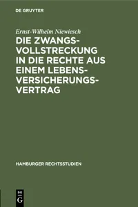 Die Zwangsvollstreckung in die Rechte aus einem Lebensversicherungsvertrag_cover