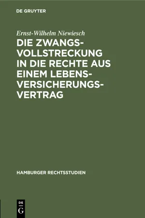 Die Zwangsvollstreckung in die Rechte aus einem Lebensversicherungsvertrag