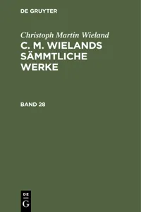 Christoph Martin Wieland: C. M. Wielands Sämmtliche Werke. Band 28_cover