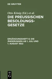 Die Änderungen ab 1. Juli und 1. August 1922_cover