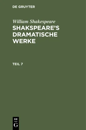 Shakspeare's dramatische Werke, Teil 7