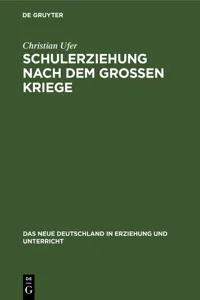 Schulerziehung nach dem Großen Kriege_cover