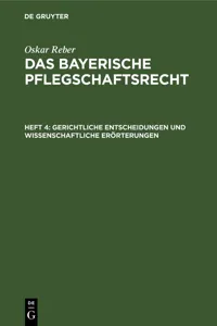 Gerichtliche Entscheidungen und wissenschaftliche Erörterungen_cover