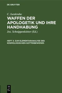 Zur Elementaranalyse des kosmologischen Gottesbeweises_cover