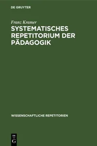 Systematisches Repetitorium der Pädagogik_cover