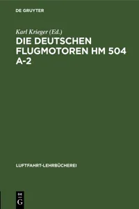 Die deutschen Flugmotoren HM 504 A-2_cover