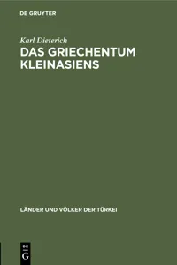 Das Griechentum Kleinasiens_cover