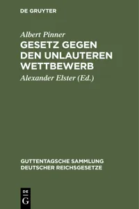 Gesetz gegen den unlauteren Wettbewerb_cover