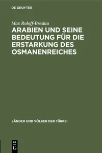 Arabien und seine Bedeutung für die Erstarkung des Osmanenreiches_cover