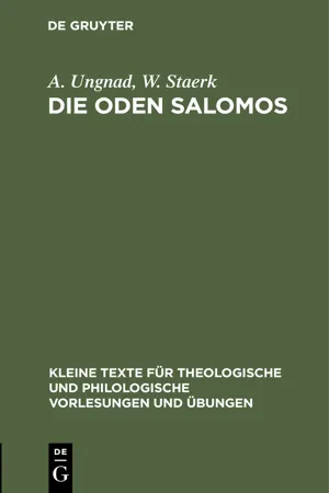 Die Oden Salomos