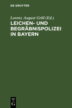 Leichen- und Begräbnispolizei in Bayern