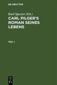 Carl Pilger's Roman seines Lebens. Teil 1_cover