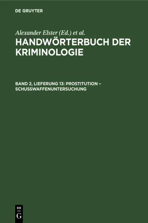 Prostitution – Schußwaffenuntersuchung